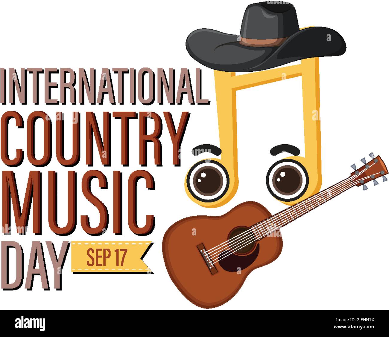 International Country Music Day Banner illustration Stock Vector Image ...