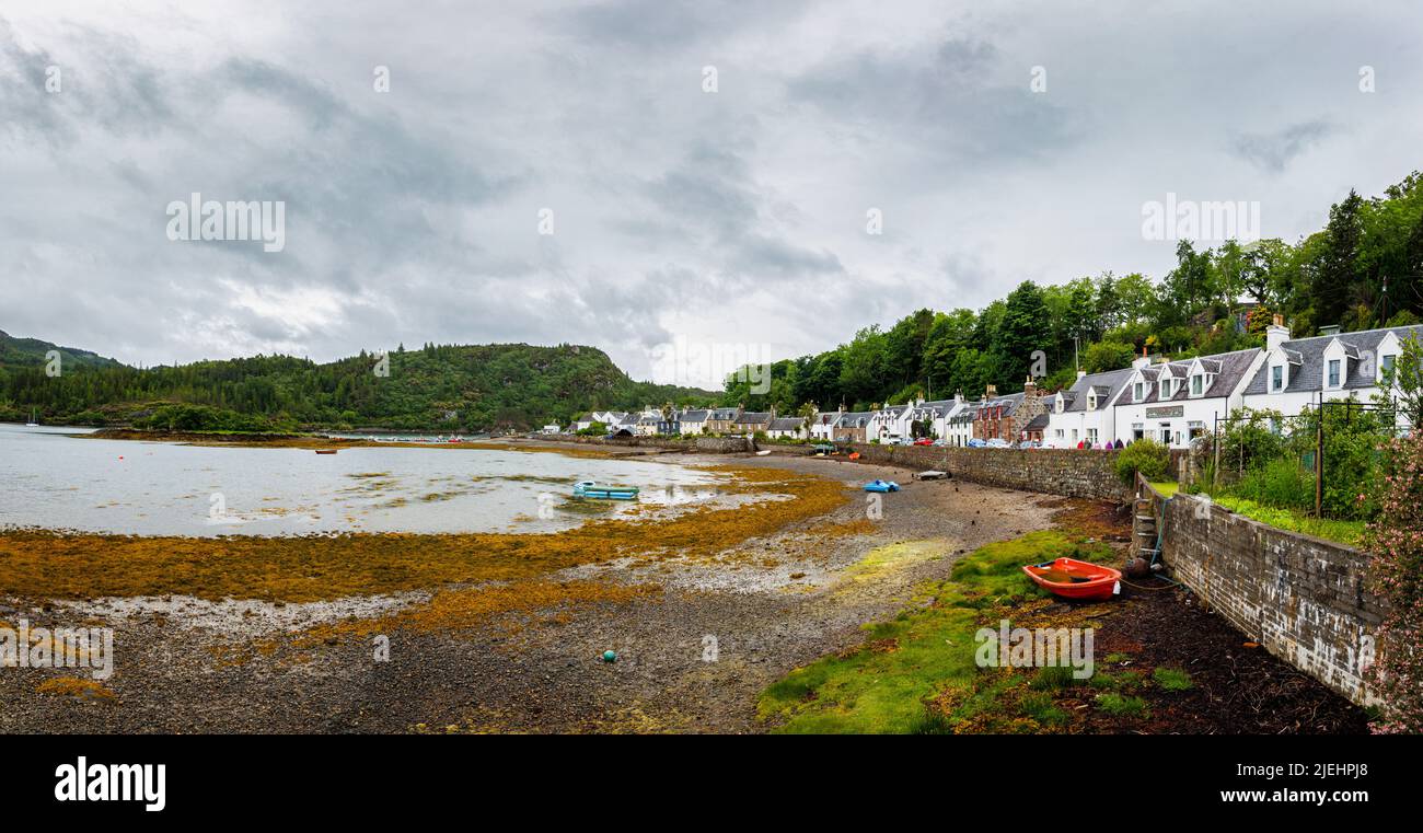 Plockton, a small village in the Lochalsh, Wester Ross area of the Scottish Highlands on the shores of Loch Carron, used in filming Hamish Macbeth Stock Photo