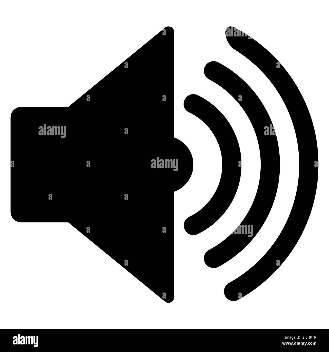 Sound Speaker Icon on white background Stock Vector Image & Art - Alamy
