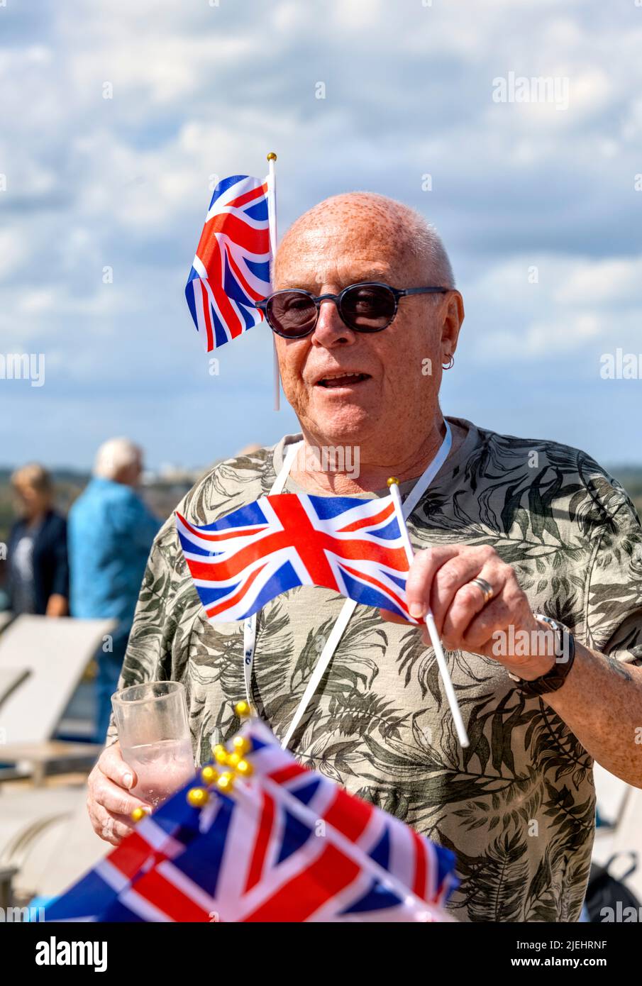 Sky Princess sailaway party to Land of Midnight Sun 11 June 2022 Stock