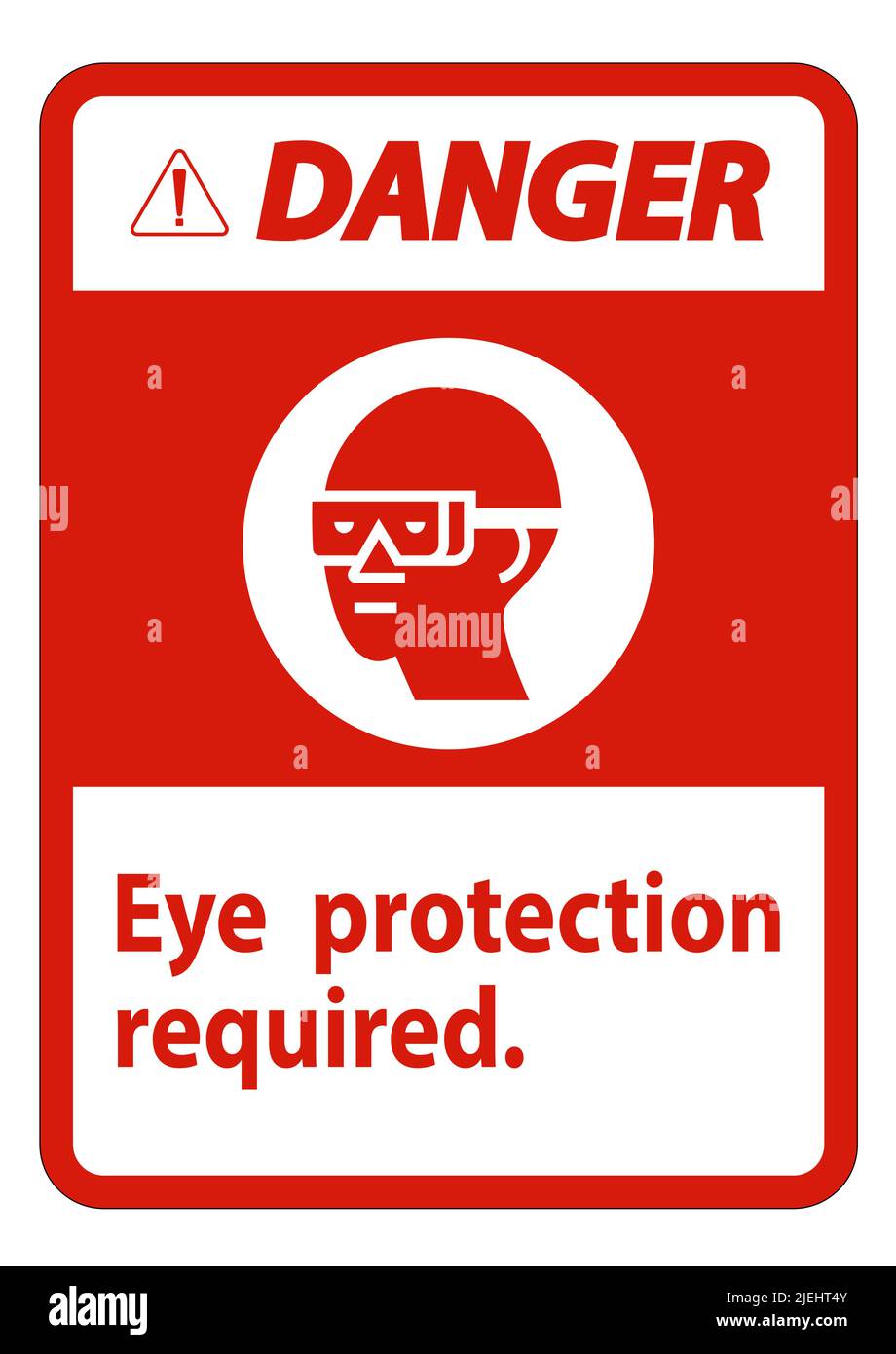 Eye Risk Sign Danger Sign Eye Protection Required Symbol Isolate on White Background ...