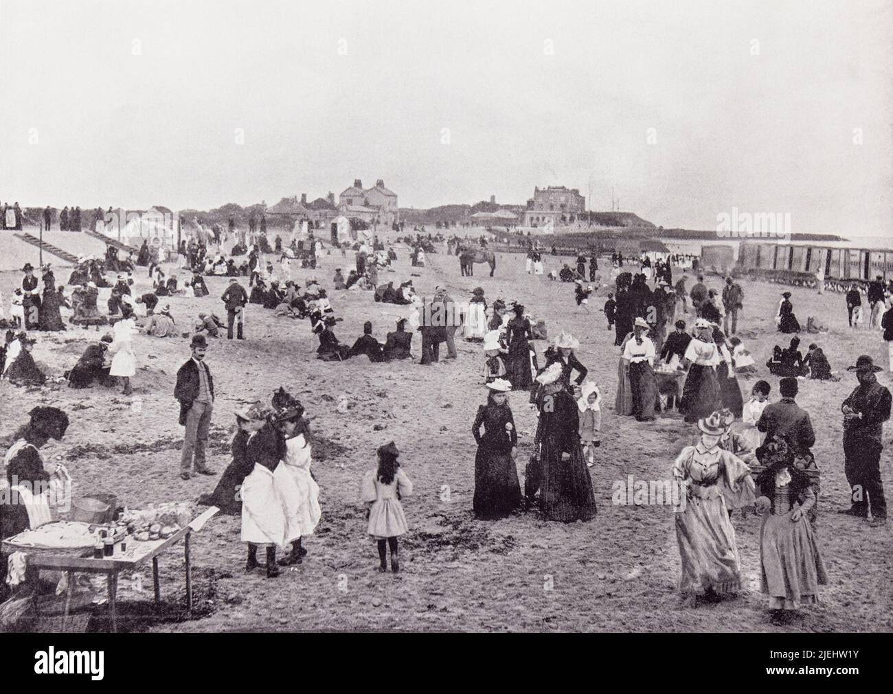 Walton-on-the-Naze, Essex, England, seen here in the 19th century.  From Around The Coast,  An Album of Pictures from Photographs of the Chief Seaside Places of Interest in Great Britain and Ireland published London, 1895, by George Newnes Limited. Stock Photo