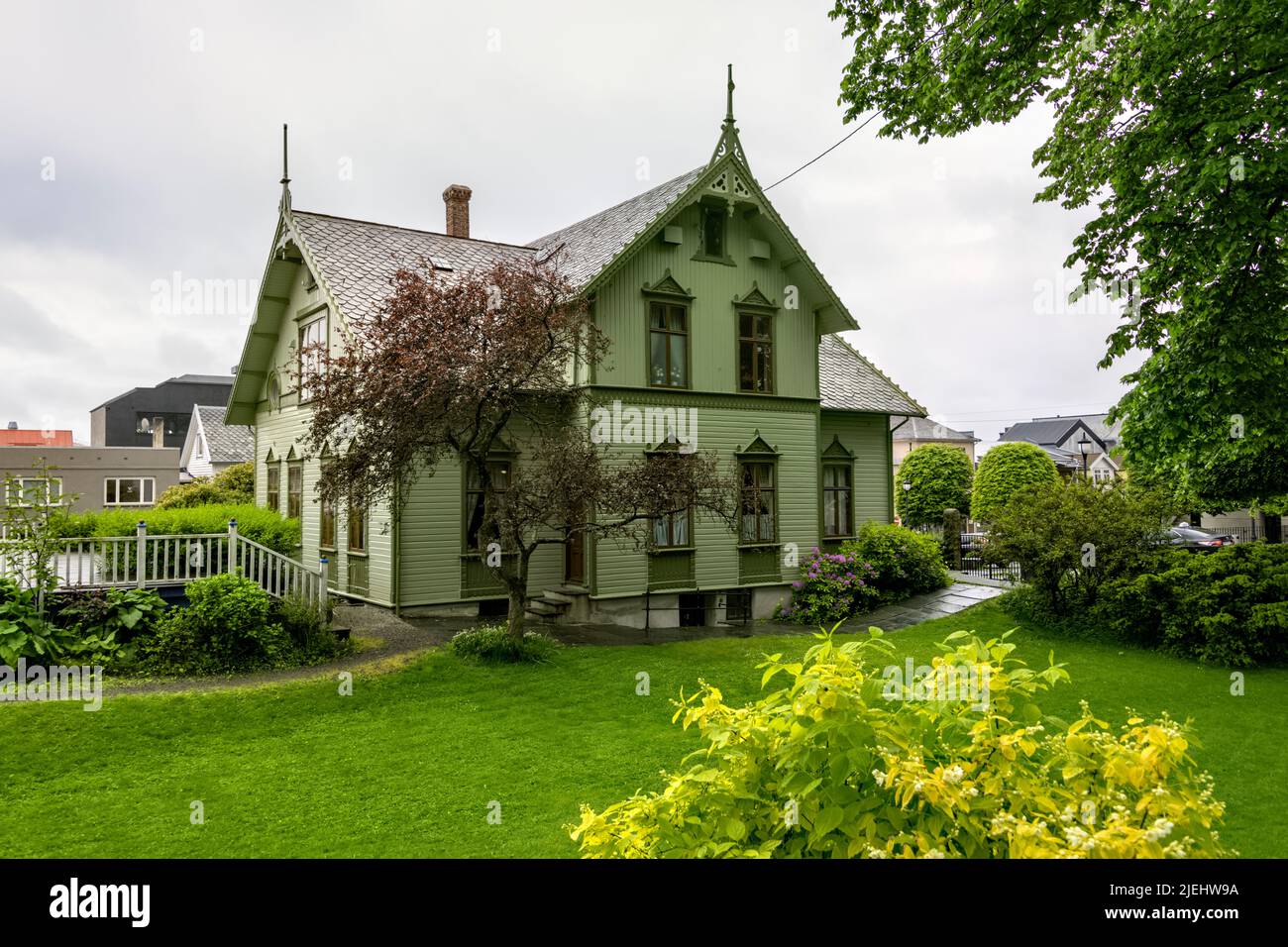Norwegian timber built house, Haugesund, Norway Stock Photo Alamy