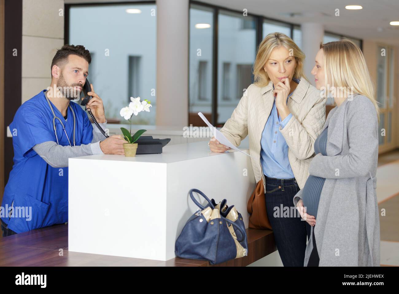 Reception at the gynecologist hi-res stock photography and images - Alamy