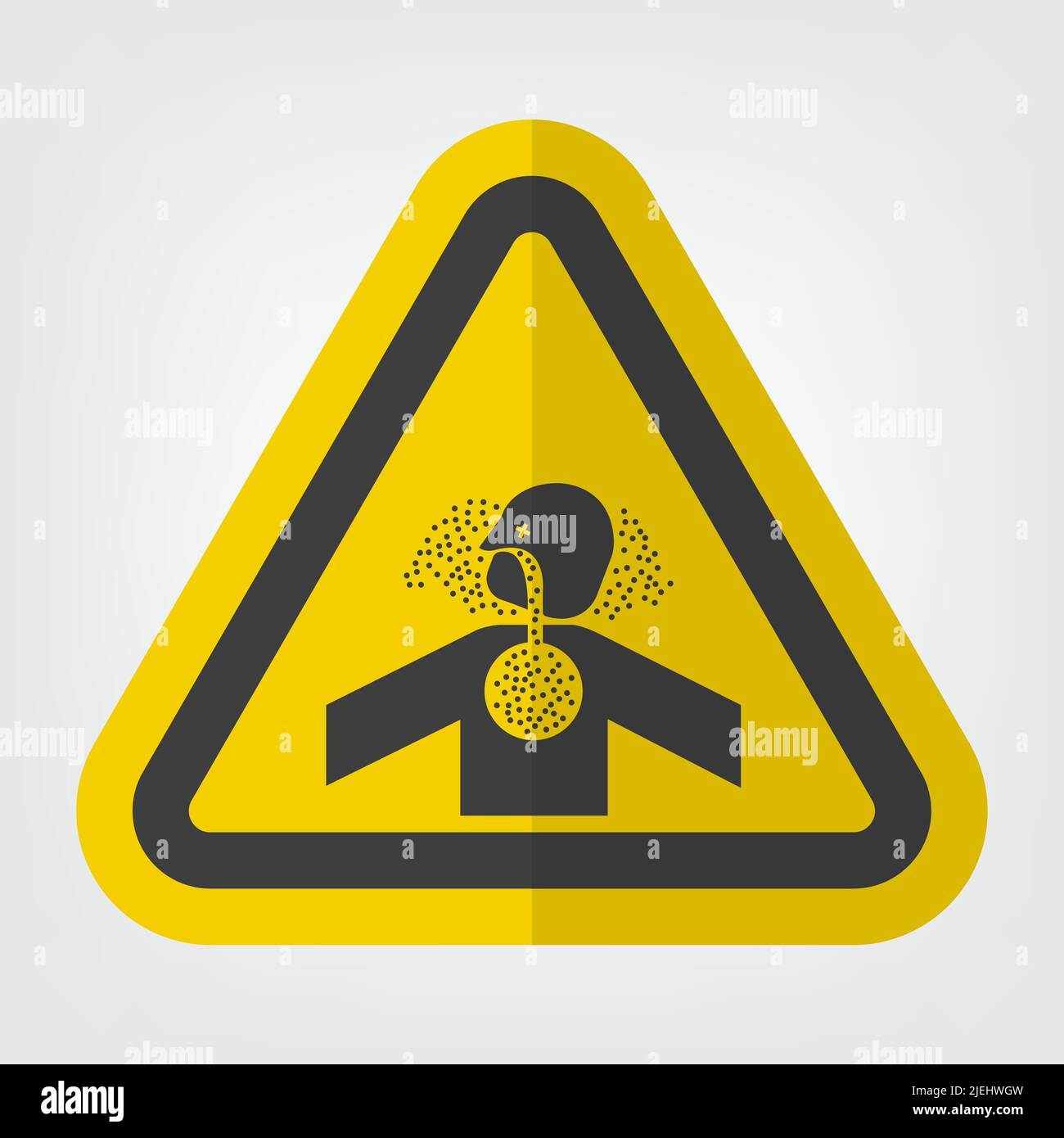 Toxic Gases Asphyxiation Symbol Sign Isolate On White Background,Vector Illustration EPS.10 Stock Vector