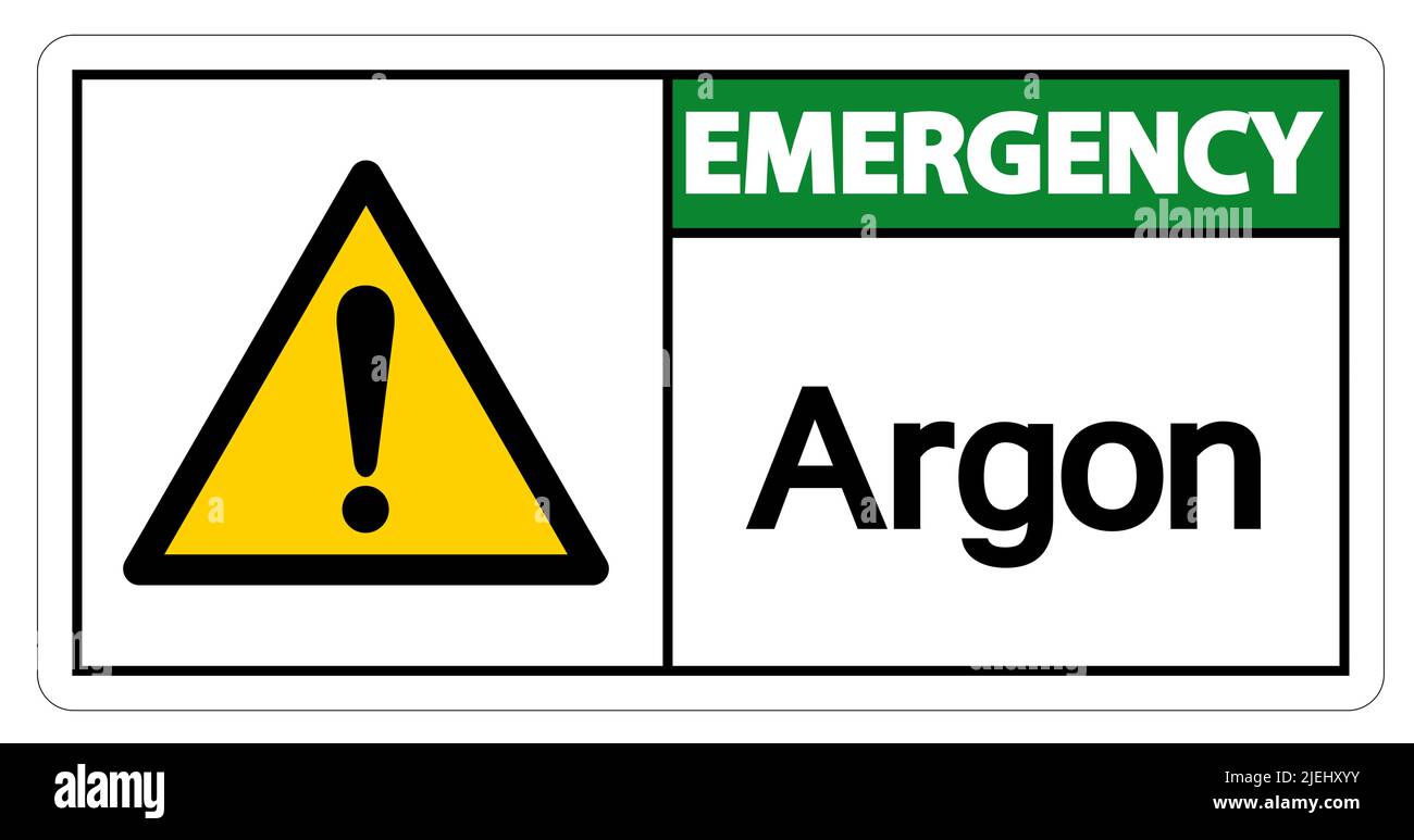 Emergency Argon Symbol Sign Isolate On White Background,Vector Illustration Stock Vector