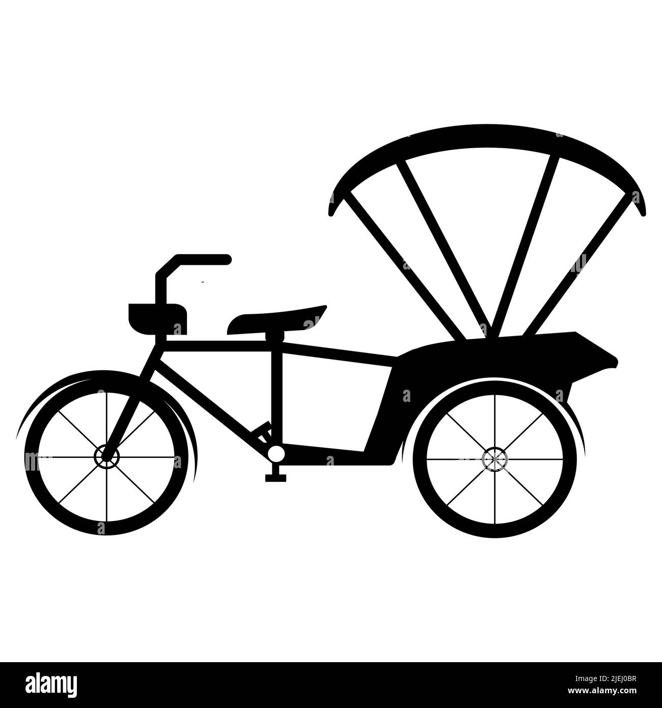 Beware Tricycle Symbol Sign Isolate On White Background,Vector Illustration EPS.10 Stock Vector