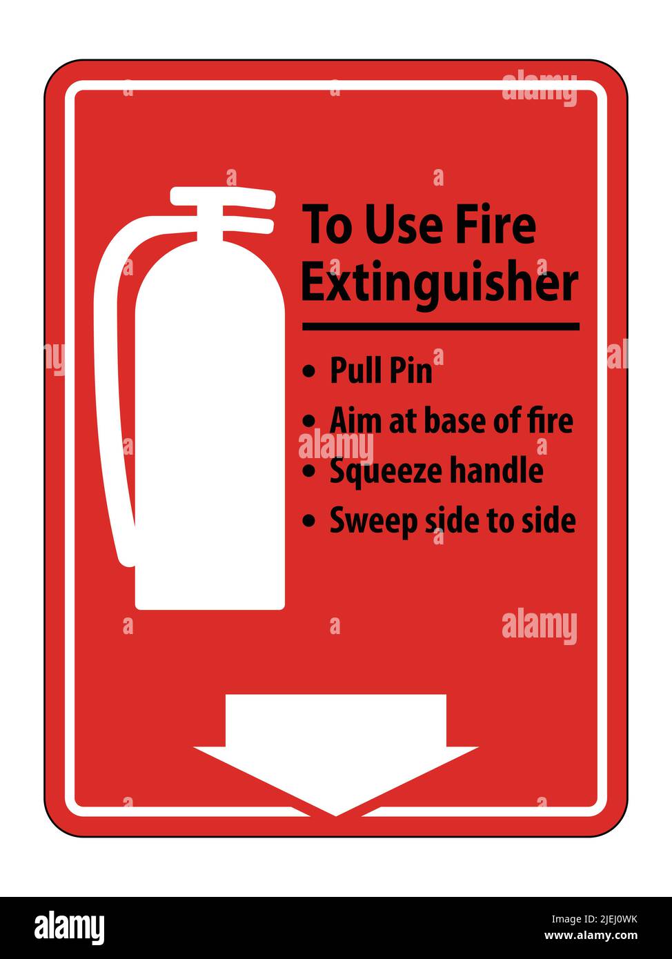 Symbol How To Use Fire Extinguisher Sign Isolate On White Background