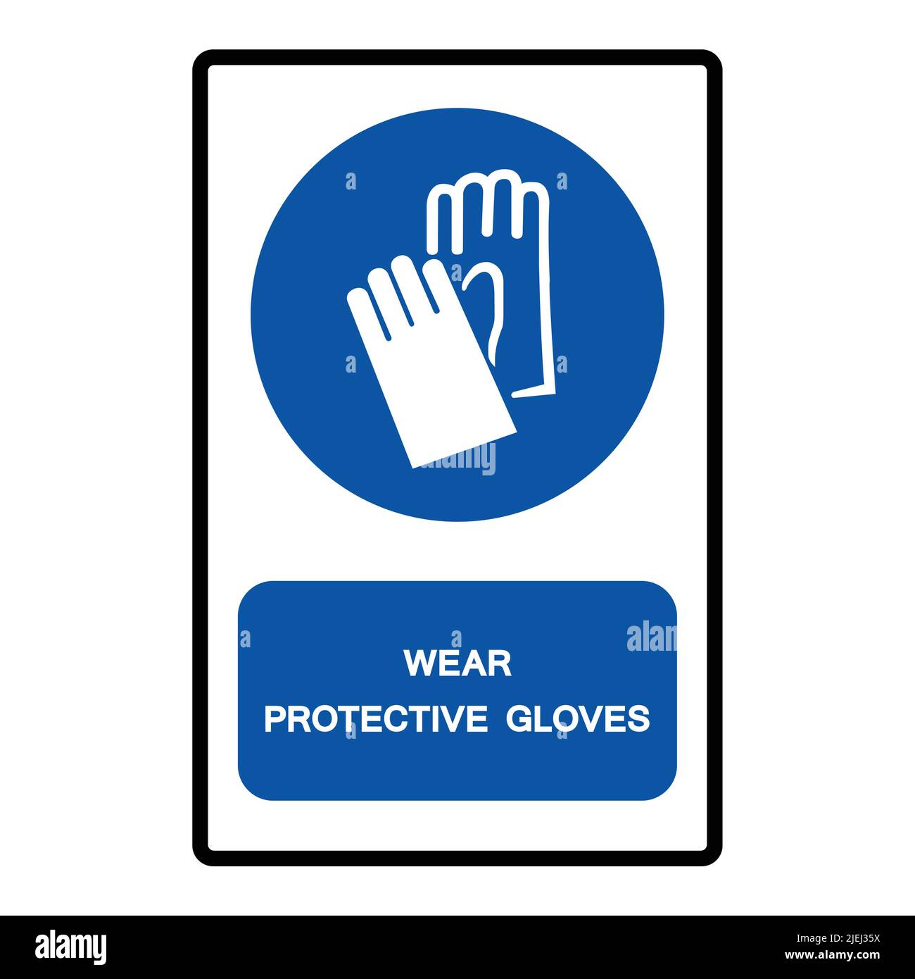 Wear Protective Gloves Symbol Sign Isolate on White Background,Vector