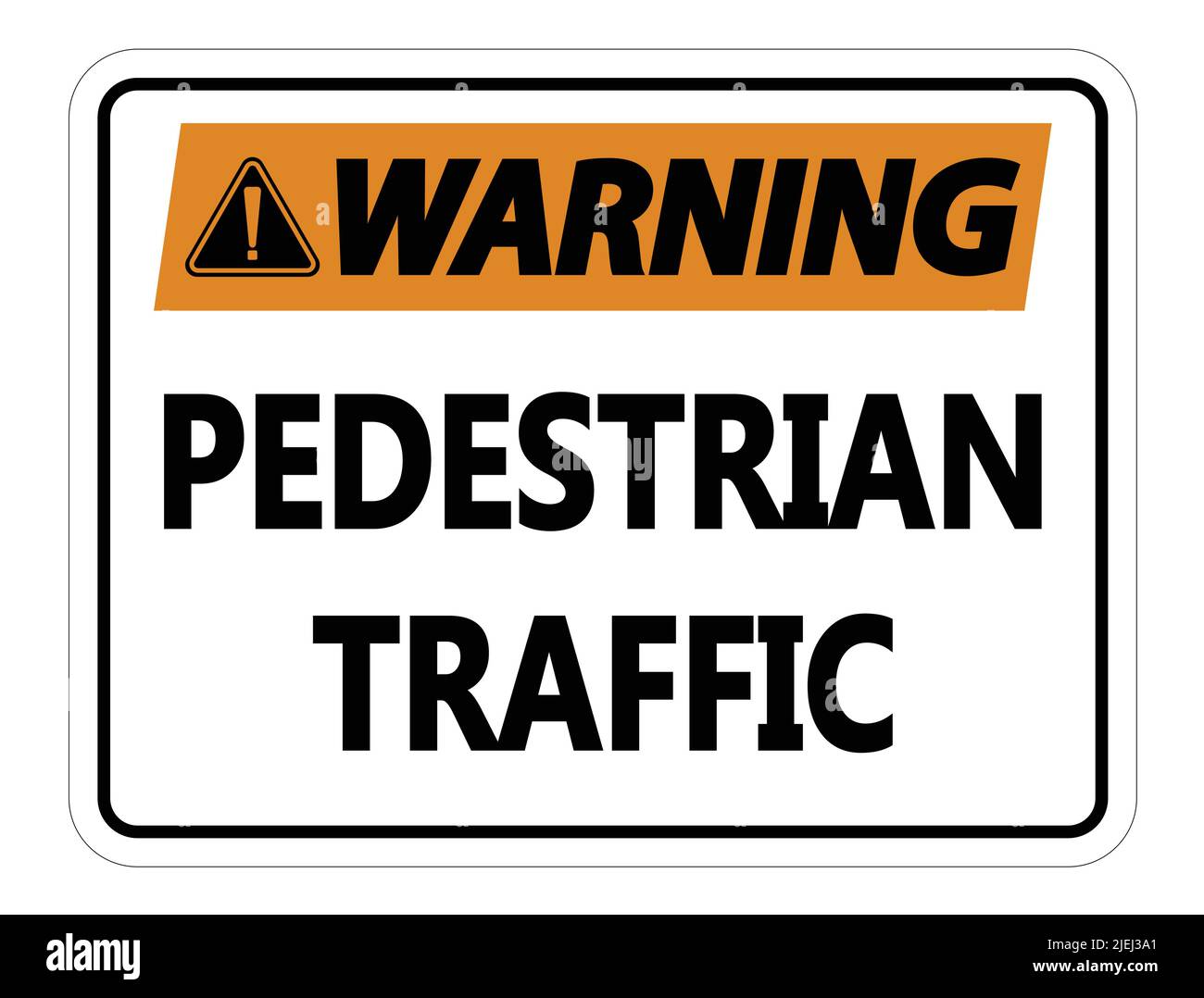 Warning Pedestrian Traffic Sign on white background,vector illustration Stock Vector