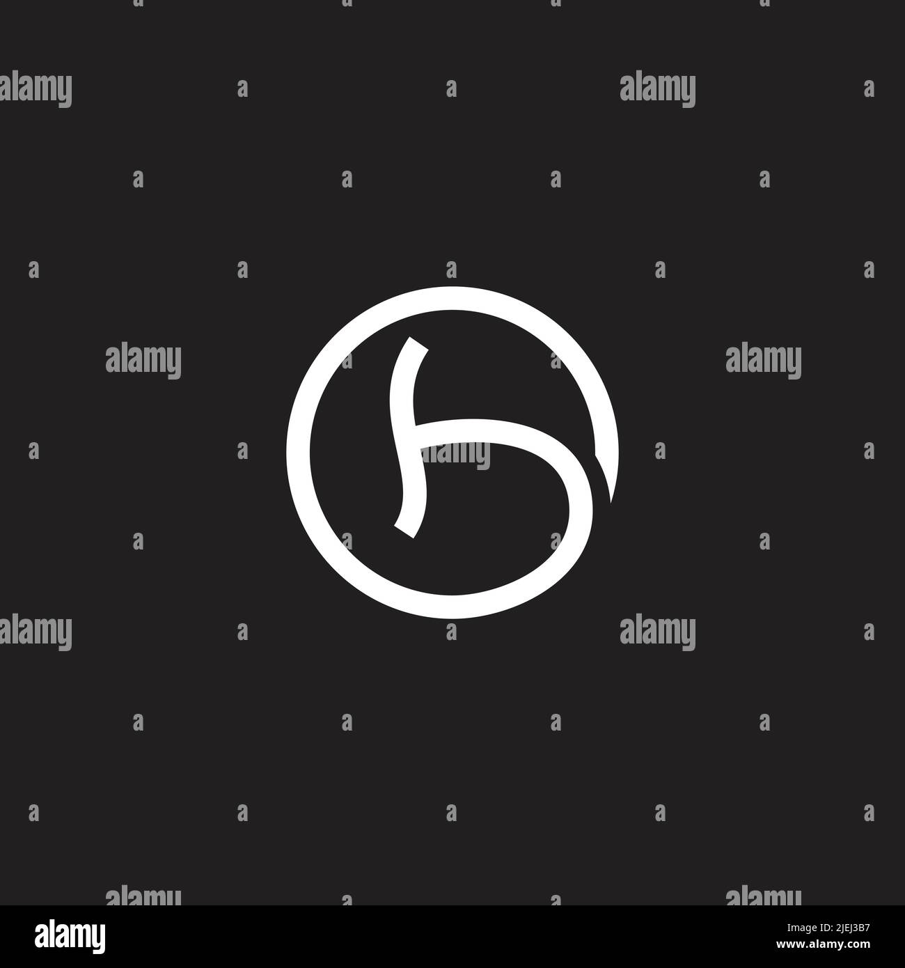 letter gt circle curve geometric logo vector Stock Vector