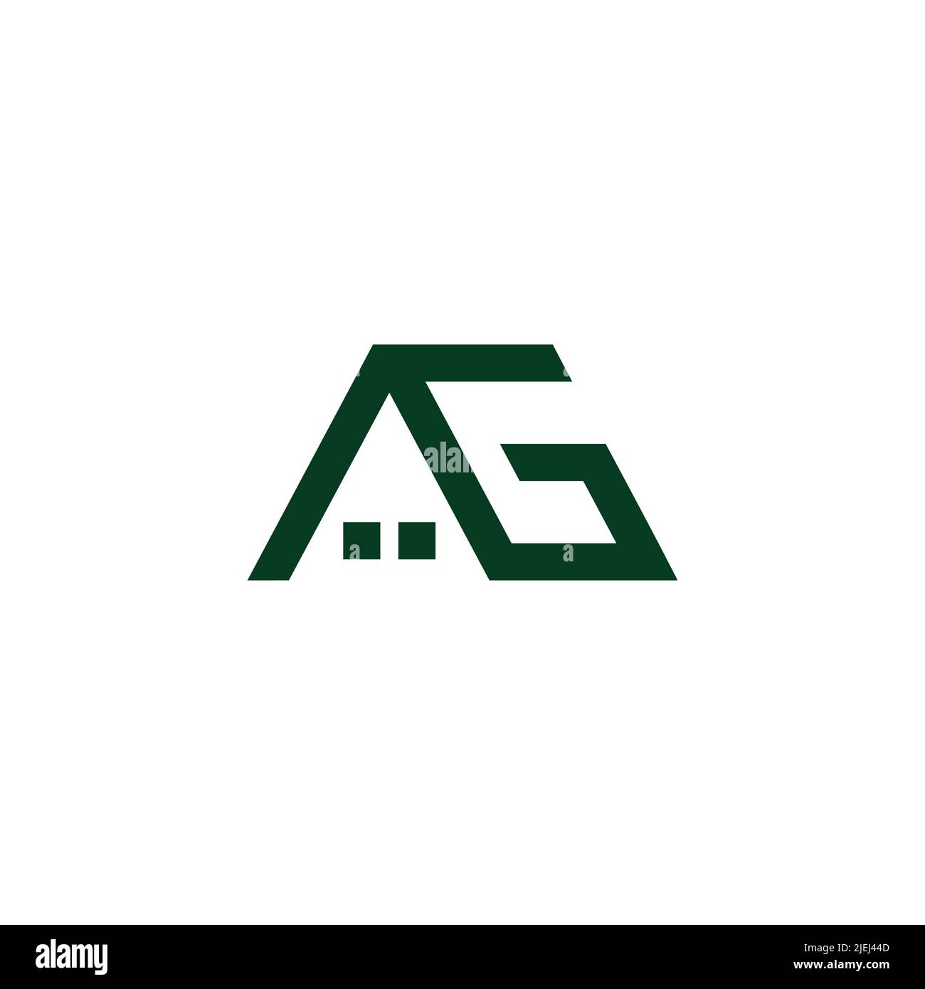 letter g home house simple line logo vector Stock Vector
