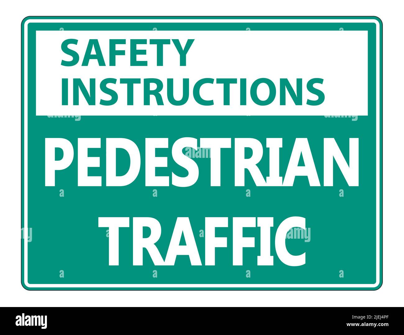Safety instructions Pedestrian Traffic Sign on white background,vector illustration Stock Vector