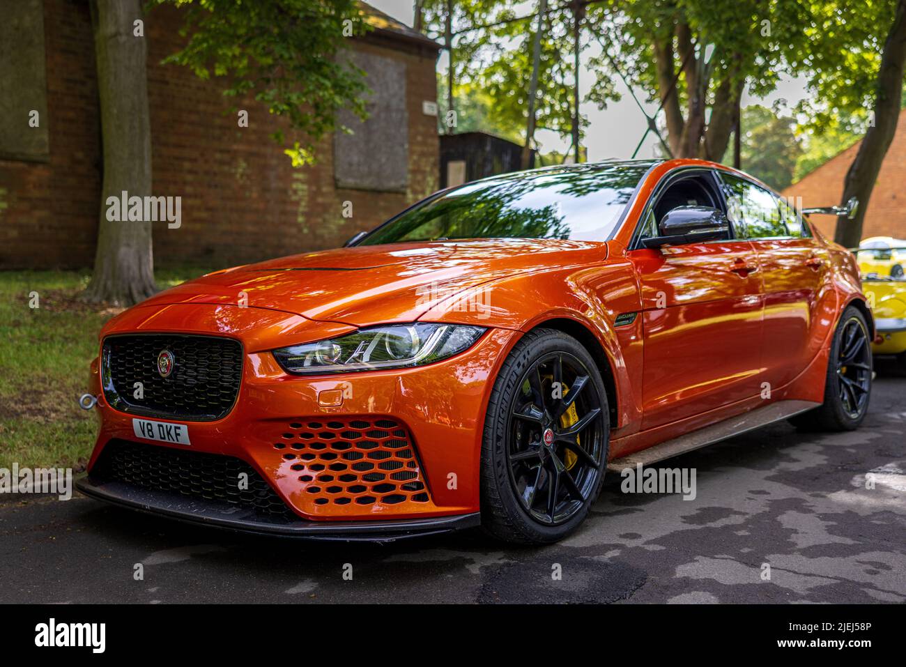 Jaguar XE 5.0 Supercharged V8 SV Project 8 ‘V8 DKF’ on display at the Bicester scramble held at the Bicester Heritage Centre on the 19th June 2022 Stock Photo