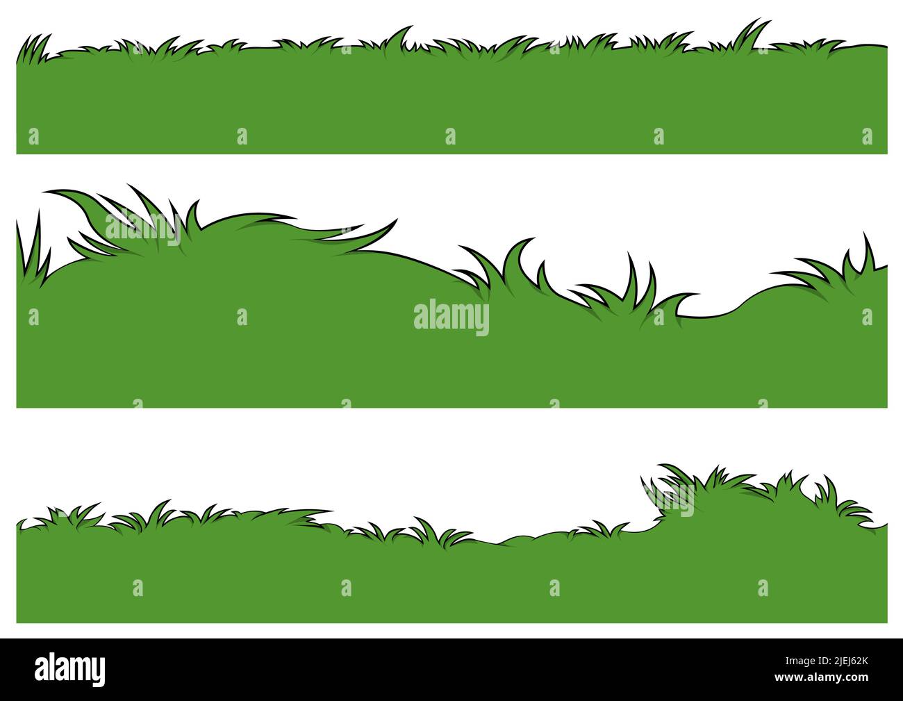 Grassy plants on meadow Stock Vector Images - Alamy