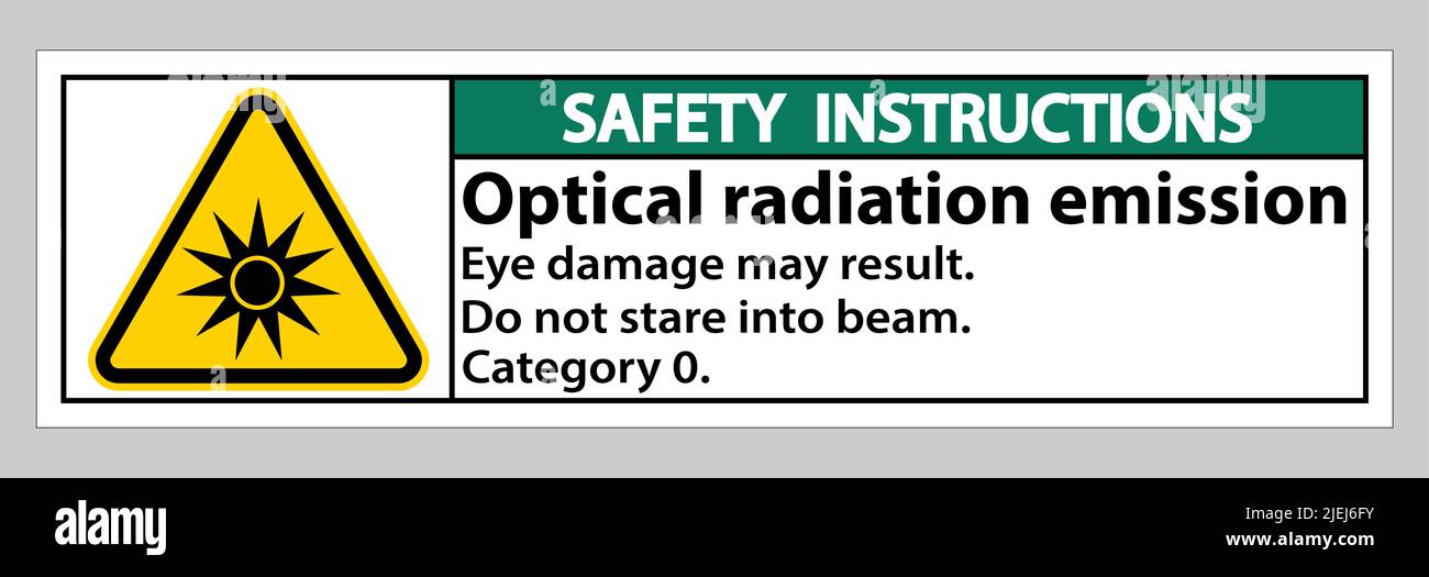 Safety Instructions Sign Optical radiation emission Symbol Sign Isolate