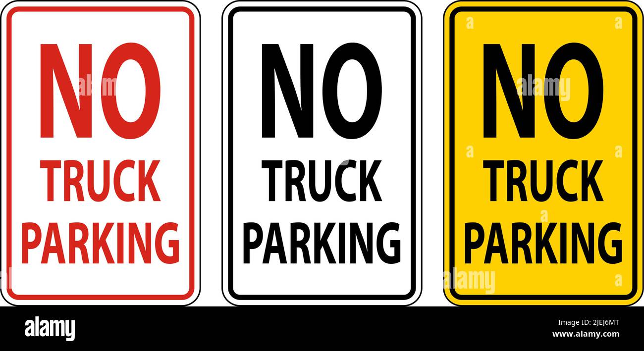 No Truck Parking Sign On White Background Stock Vector Image & Art Alamy