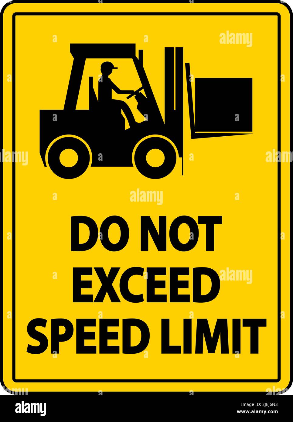 Do Not Exceed Speed Limit Label Sign On White Background Stock Vector