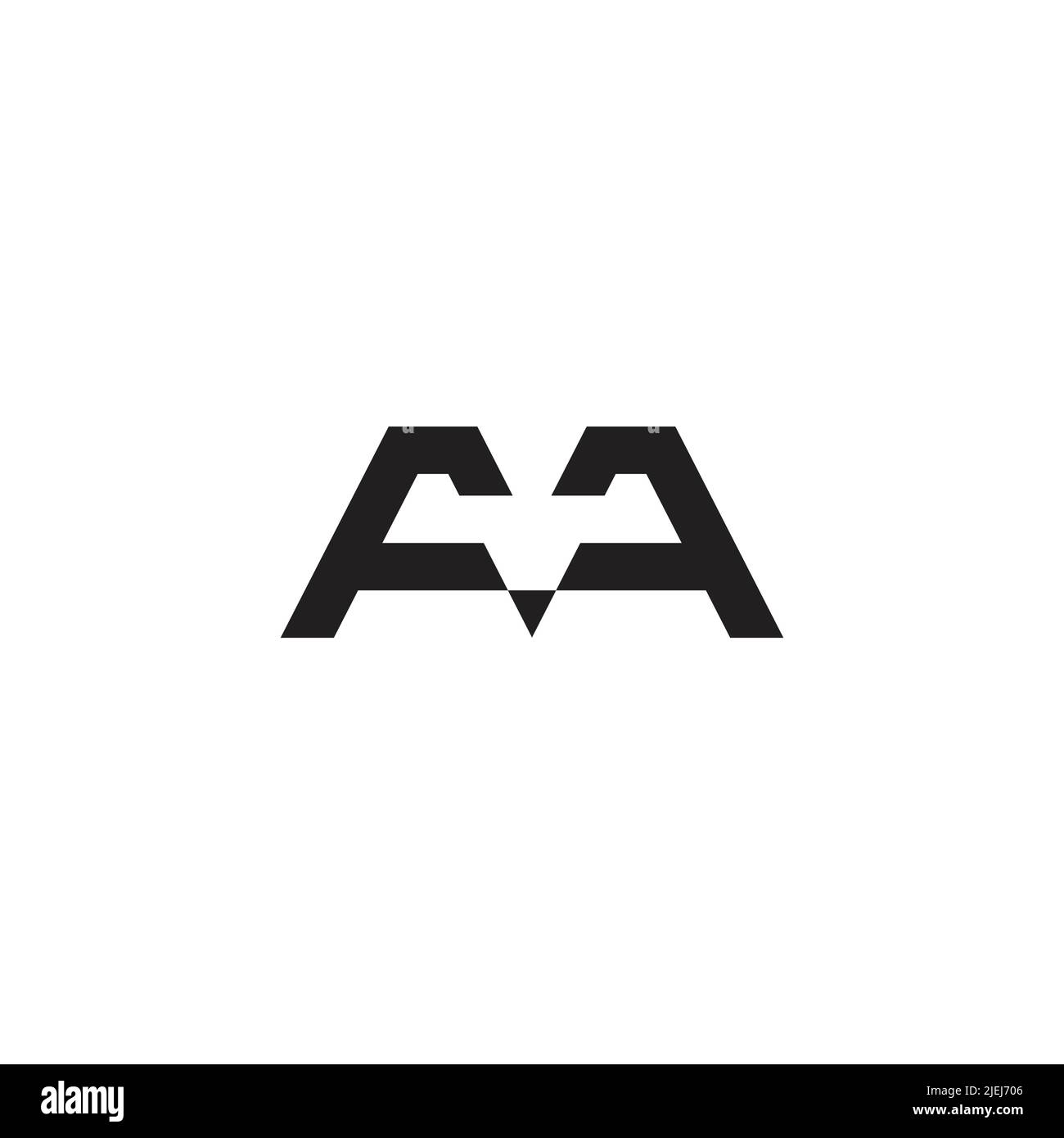 letter f m pencil shape simple geometric logo vector Stock Vector