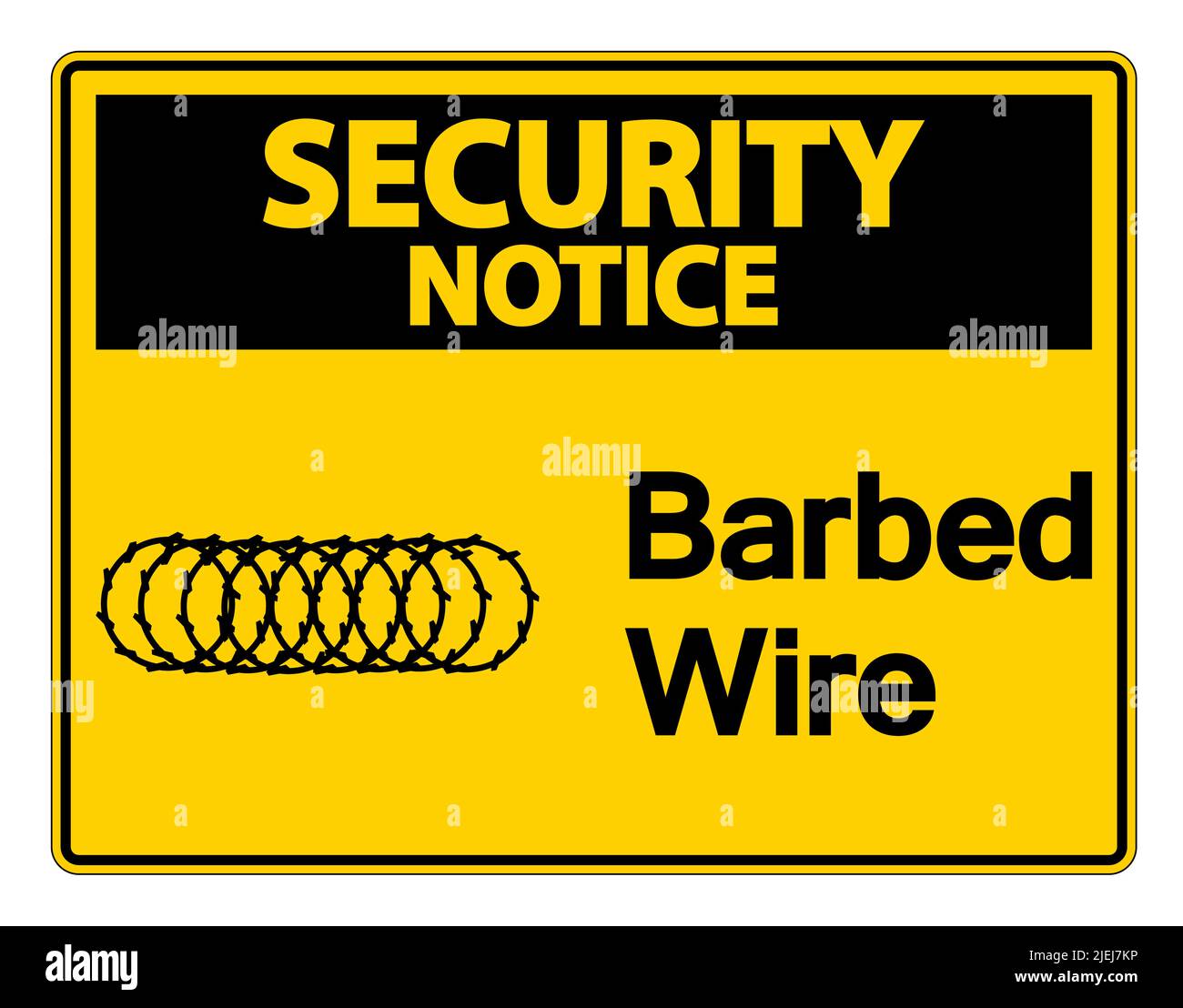 Security notice Barbed Wire Symbol Sign on white background,Vector illustration Stock Vector