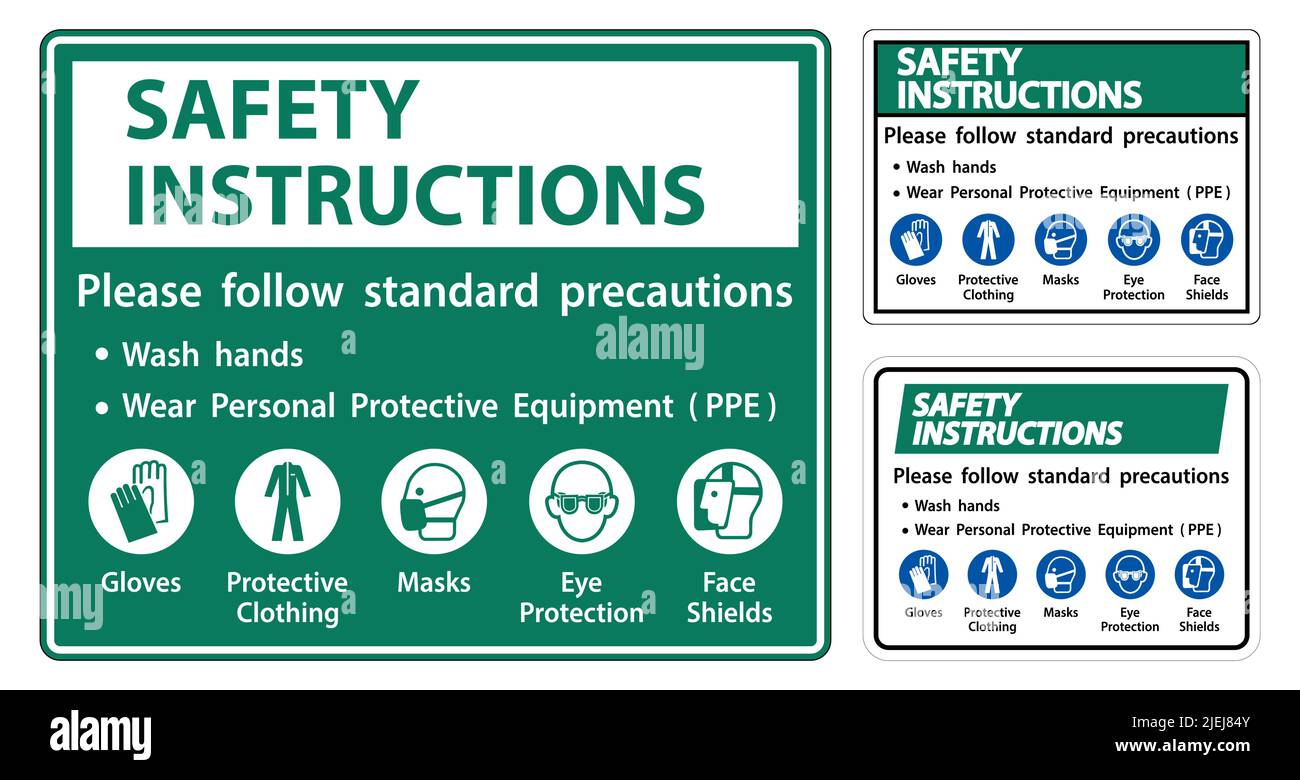 Safety Instructions Please follow standard precautions ,Wash hands,Wear