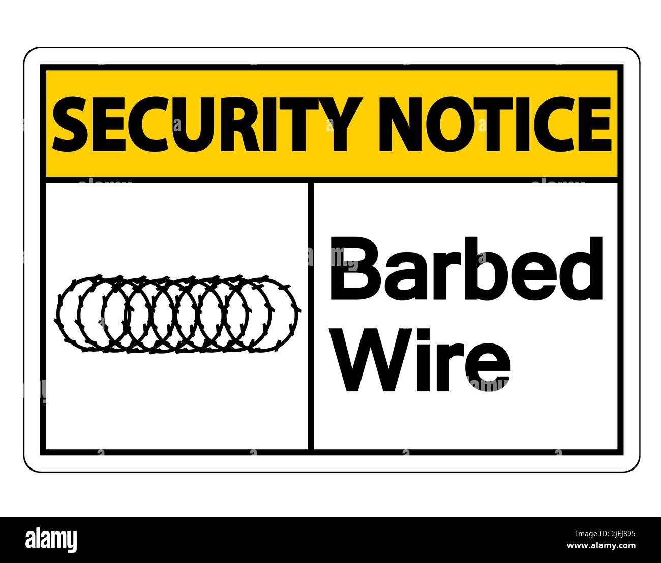Security notice Barbed Wire Symbol Sign on white background,Vector illustration Stock Vector