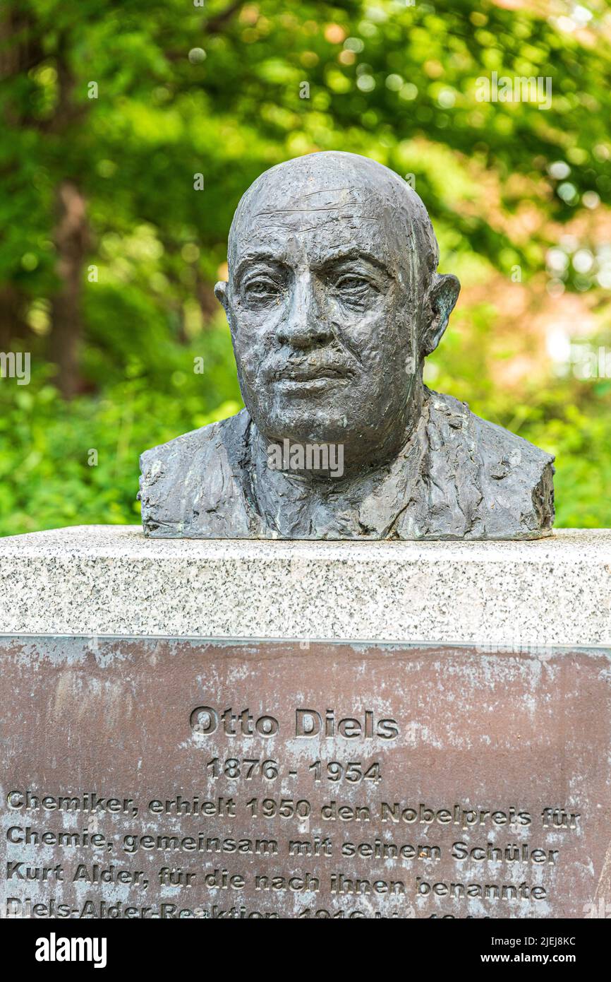 A memorial to the Nobel prize winner Otto Diels (1876 - 1954) the German chemist in Kiel, Schleswig-Holstein, Germany Stock Photo