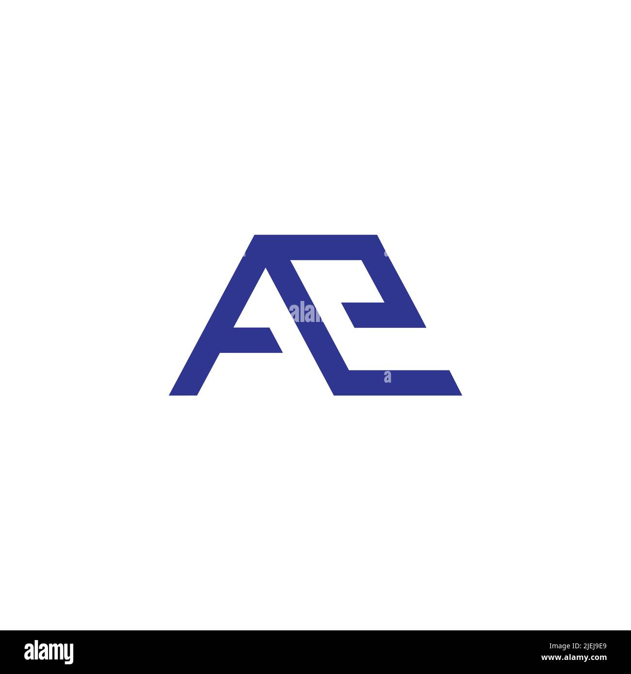 letter ae simple linked geometric line logo vector Stock Vector