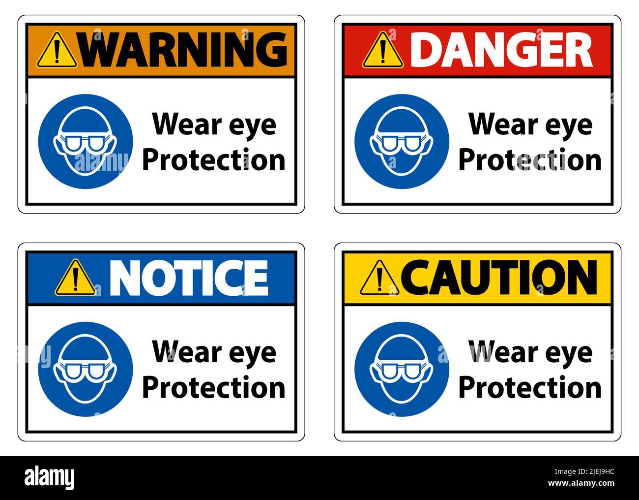 Wear eye protection on white background Stock Vector Image & Art - Alamy