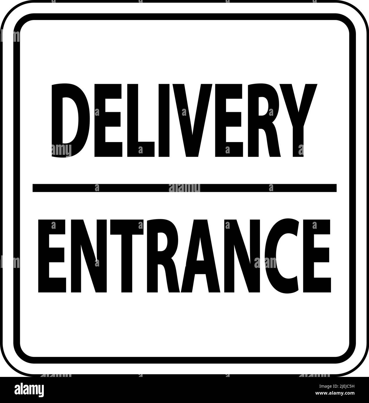 Delivery Entrance Sign On White Background Stock Vector