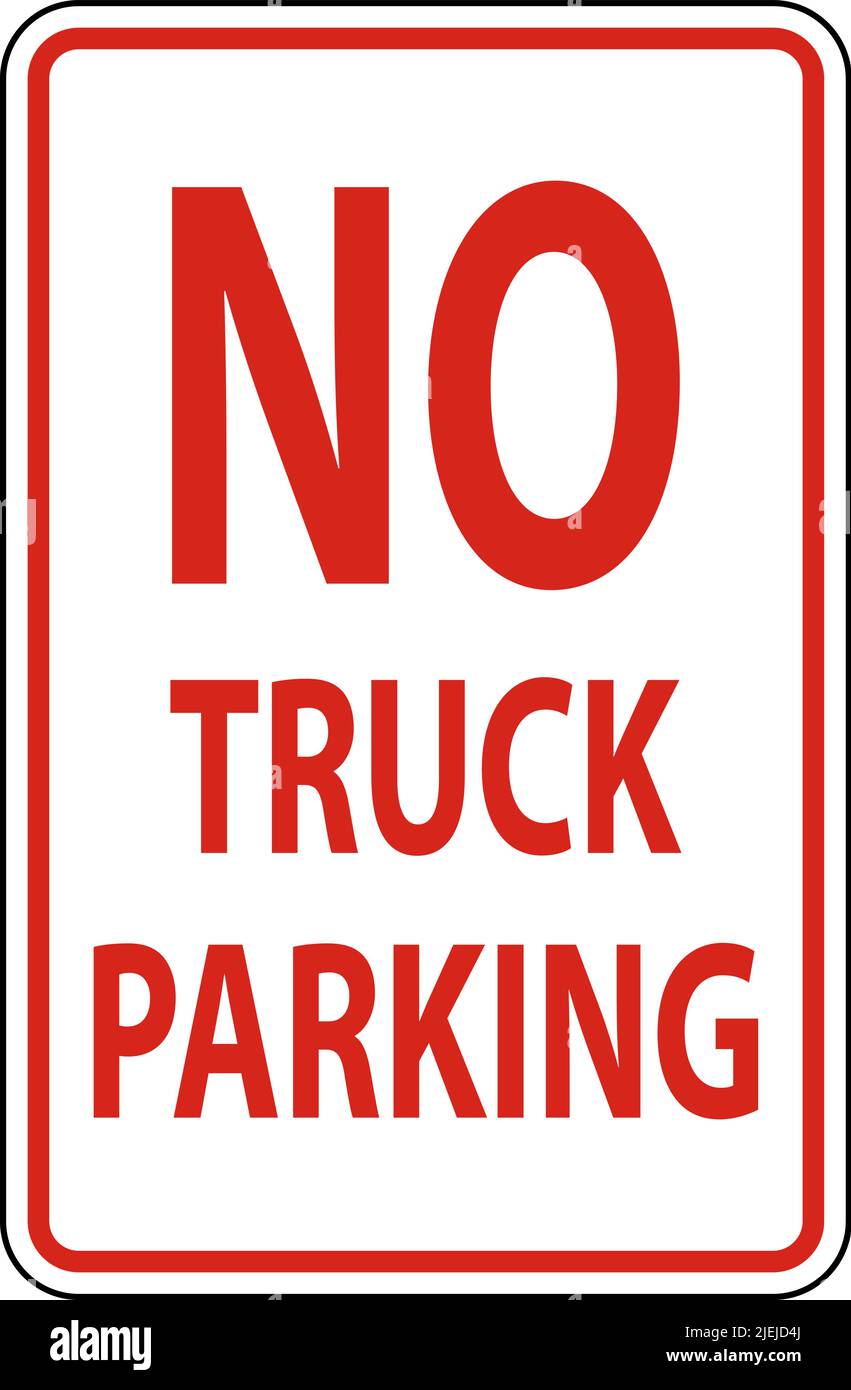 No Truck Parking Sign On White Background Stock Vector Image & Art Alamy