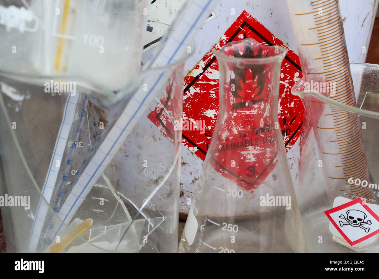 Chemical waste from the laboratory was discarded Stock Photo Alamy