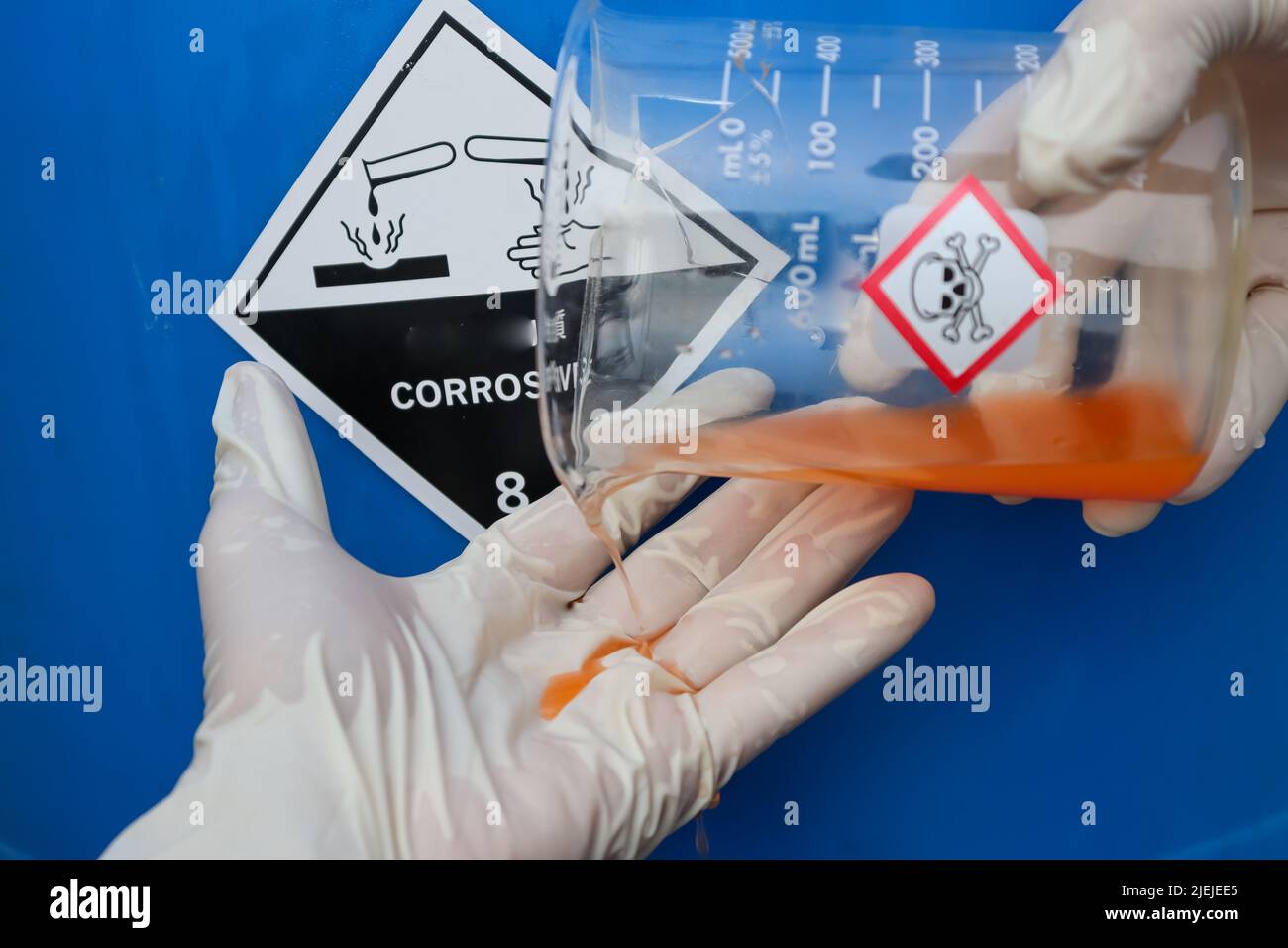 Gloves are able to protect against chemical corrosion Stock Photo Alamy