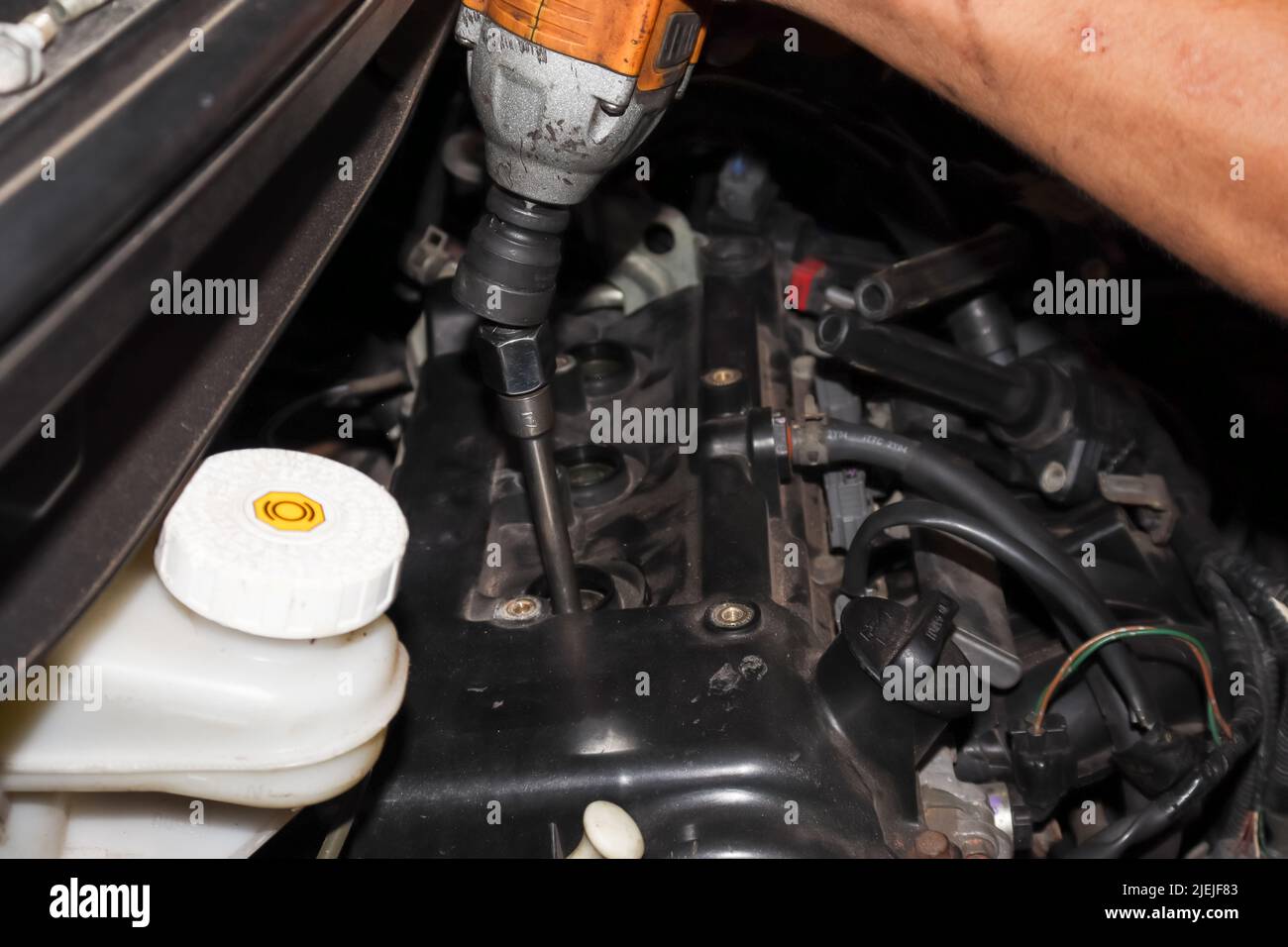 Maintenance spark plug of car Stock Photo Alamy