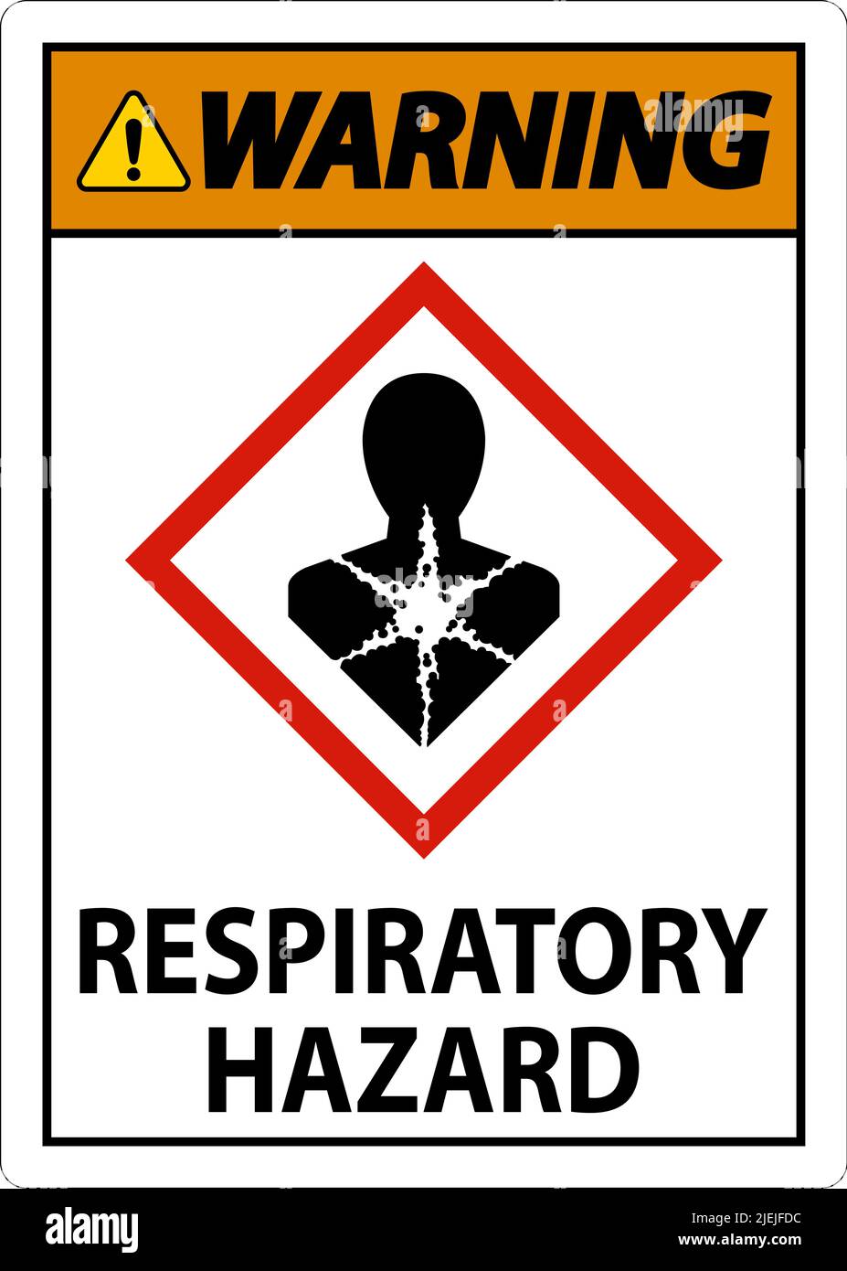 Warning Respiratory Hazard GHS Sign On White Background Stock Vector Image & Art Alamy
