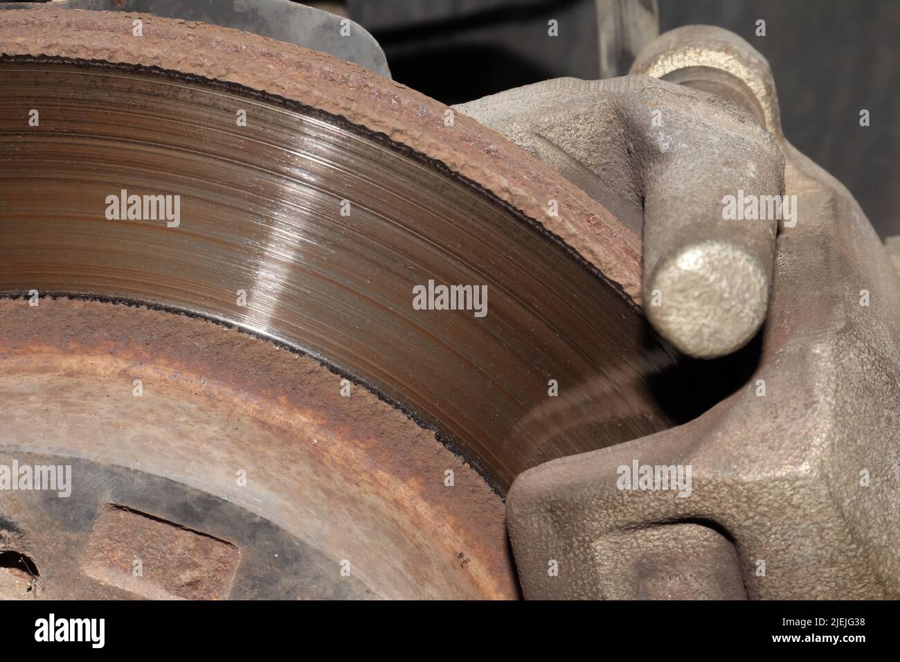 Check brake system of car Stock Photo Alamy