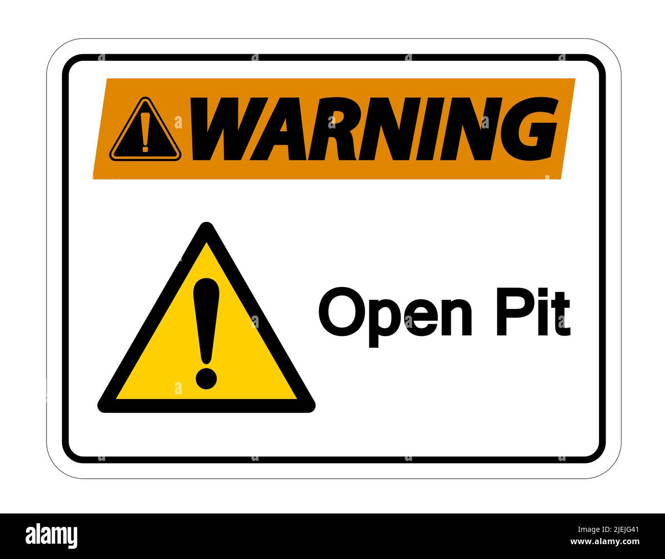 Warning Open Pit Symbol Sign Isolate On White Background,Vector Illustration Stock Vector Image