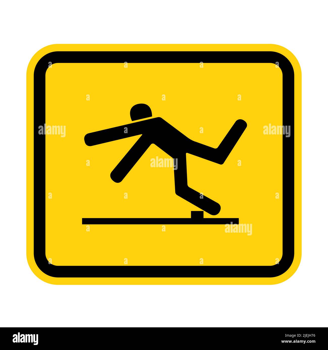 Beware Trip Hazard Symbol Isolate On White Background,Vector Illustration EPS.10 Stock Vector