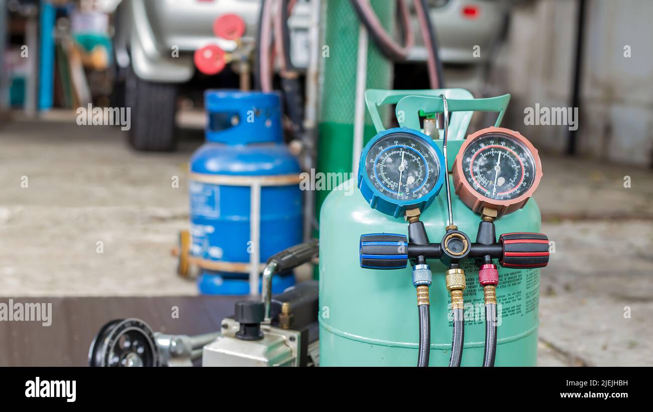 Tools for air conditioning repair and maintenance Stock Photo Alamy