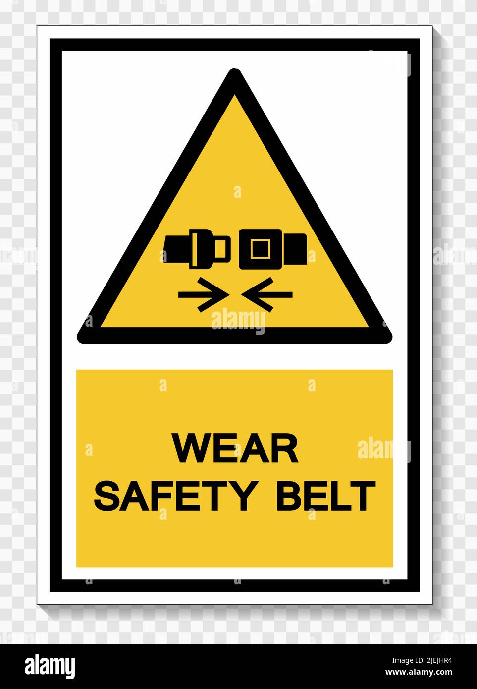 Wear Safety Belt Symbol Sign Isolate On White Background,Vector