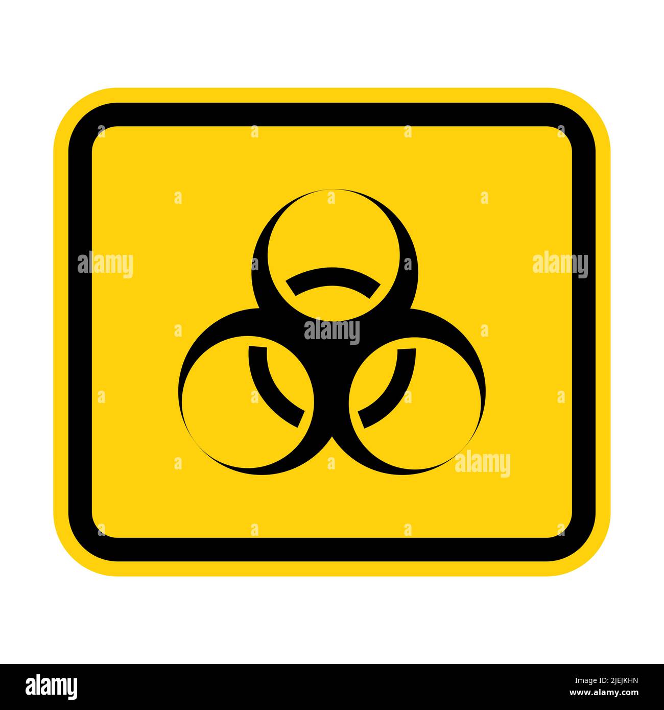 Beware Biological Hazard Symbol Isolate On White Background,Vector Illustration EPS.10 Stock Vector