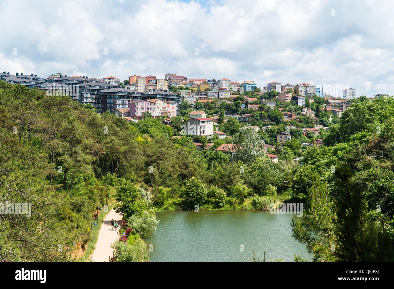 Ataturk Kent Ormani in Istanbul Turkey. Ataturk Forest. Green spaces in ...