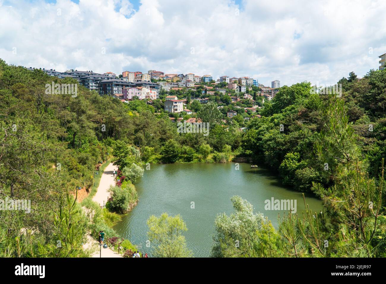 Ataturk Kent Ormani in Istanbul Turkey. Ataturk Forest. Green spaces in ...
