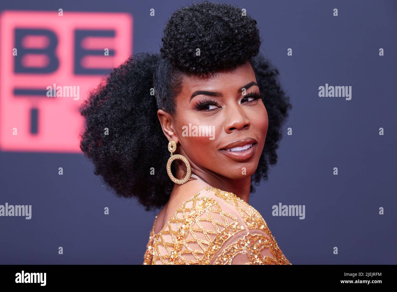 LOS ANGELES, CALIFORNIA, USA JUNE 26 Brandee Evans arrives at the