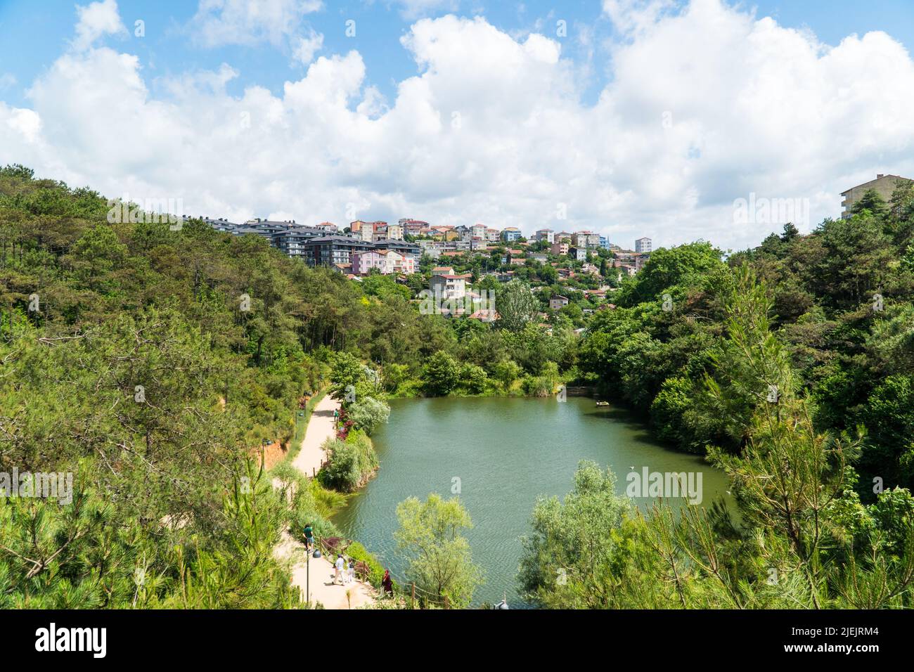 Ataturk Kent Ormani in Istanbul Turkey. Ataturk Forest. Green spaces in ...