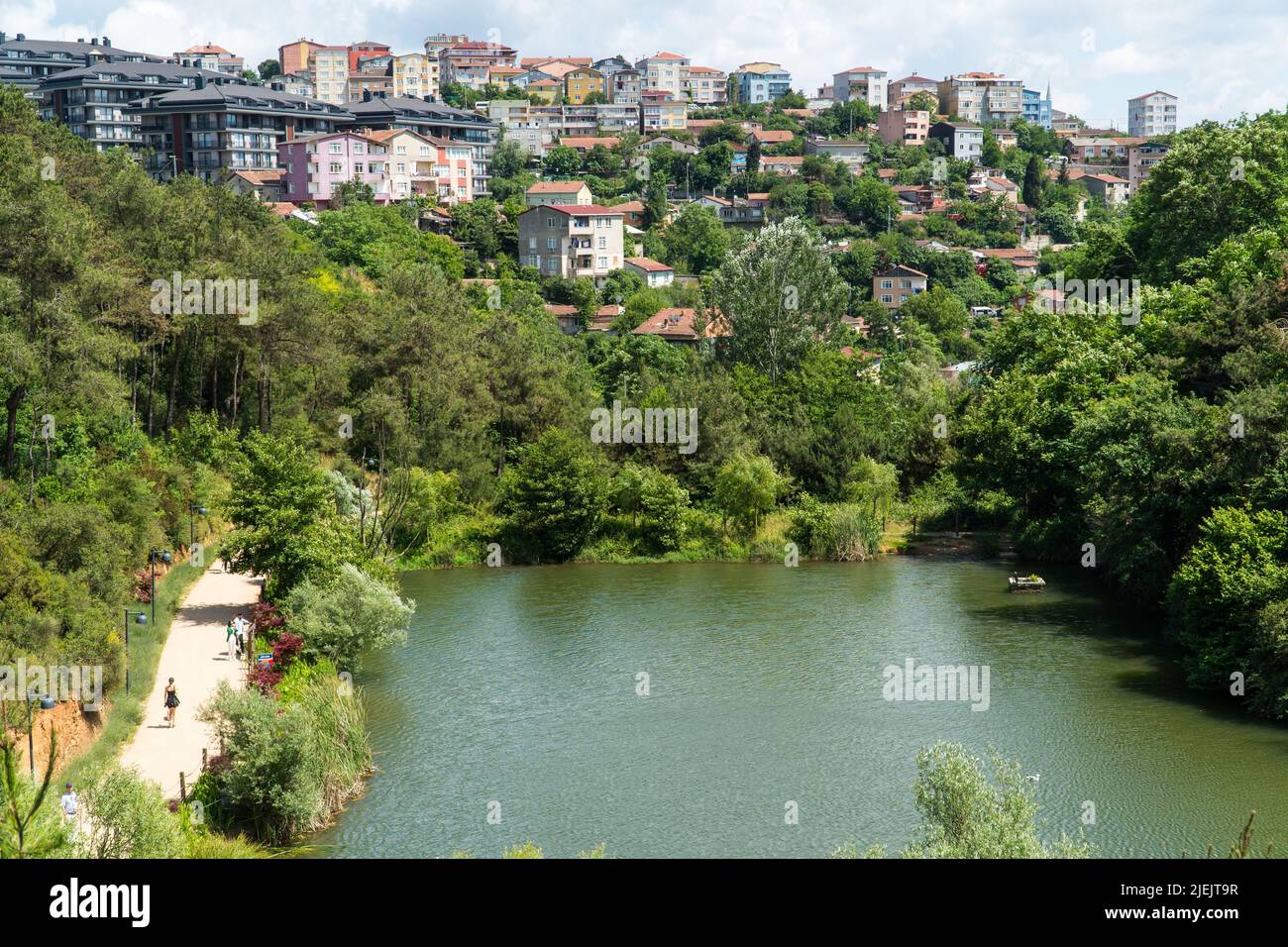Ataturk Kent Ormani in Istanbul Turkey. Ataturk Forest. Green spaces in ...