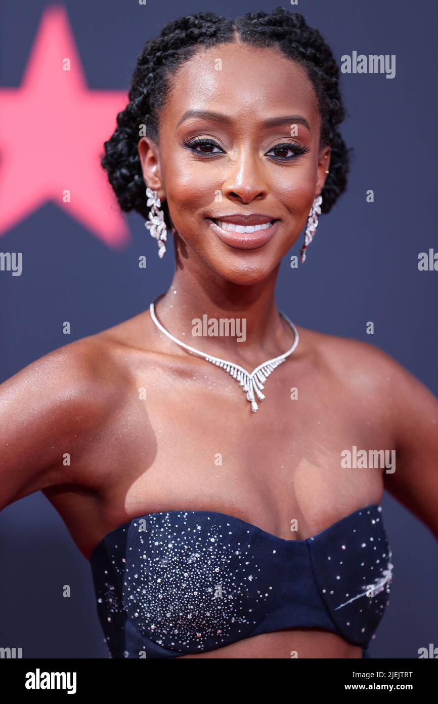 LOS ANGELES, CALIFORNIA, USA - JUNE 26: Ebony Obsidian arrives at the BET Awards 2022 held at Microsoft Theater at L.A. Live on June 26, 2022 in Los Angeles, California, United States. (Photo by Xavier Collin/Image Press Agency) Credit: Image Press Agency/Alamy Live News Stock Photo