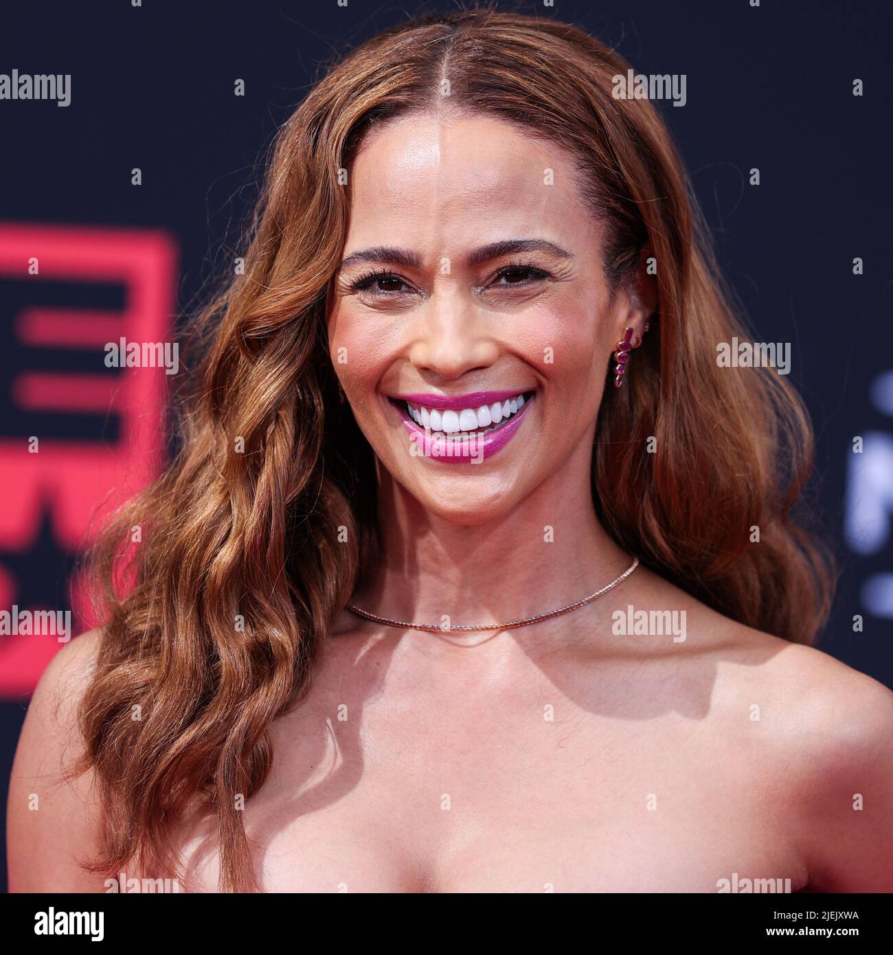 LOS ANGELES, CALIFORNIA, USA - JUNE 26: American actress Paula Patton arrives at the BET Awards 2022 held at Microsoft Theater at L.A. Live on June 26, 2022 in Los Angeles, California, United States. (Photo by Xavier Collin/Image Press Agency) Credit: Image Press Agency/Alamy Live News Stock Photo
