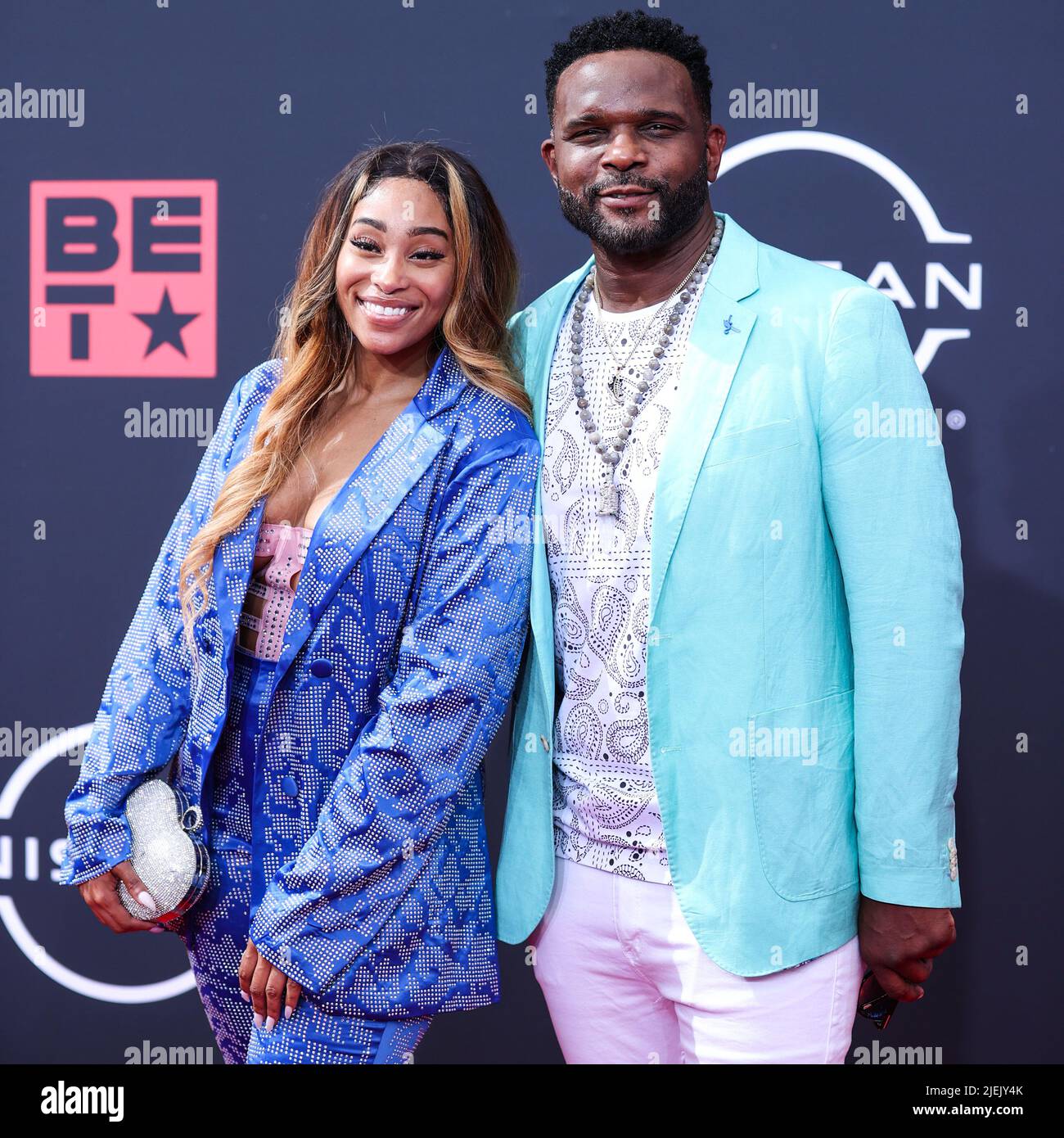 LOS ANGELES, CALIFORNIA, USA - JUNE 26: Sidney Starr and Darius McCrary arrive at the BET Awards 2022 held at Microsoft Theater at L.A. Live on June 26, 2022 in Los Angeles, California, United States. (Photo by Xavier Collin/Image Press Agency) Credit: Image Press Agency/Alamy Live News Stock Photo