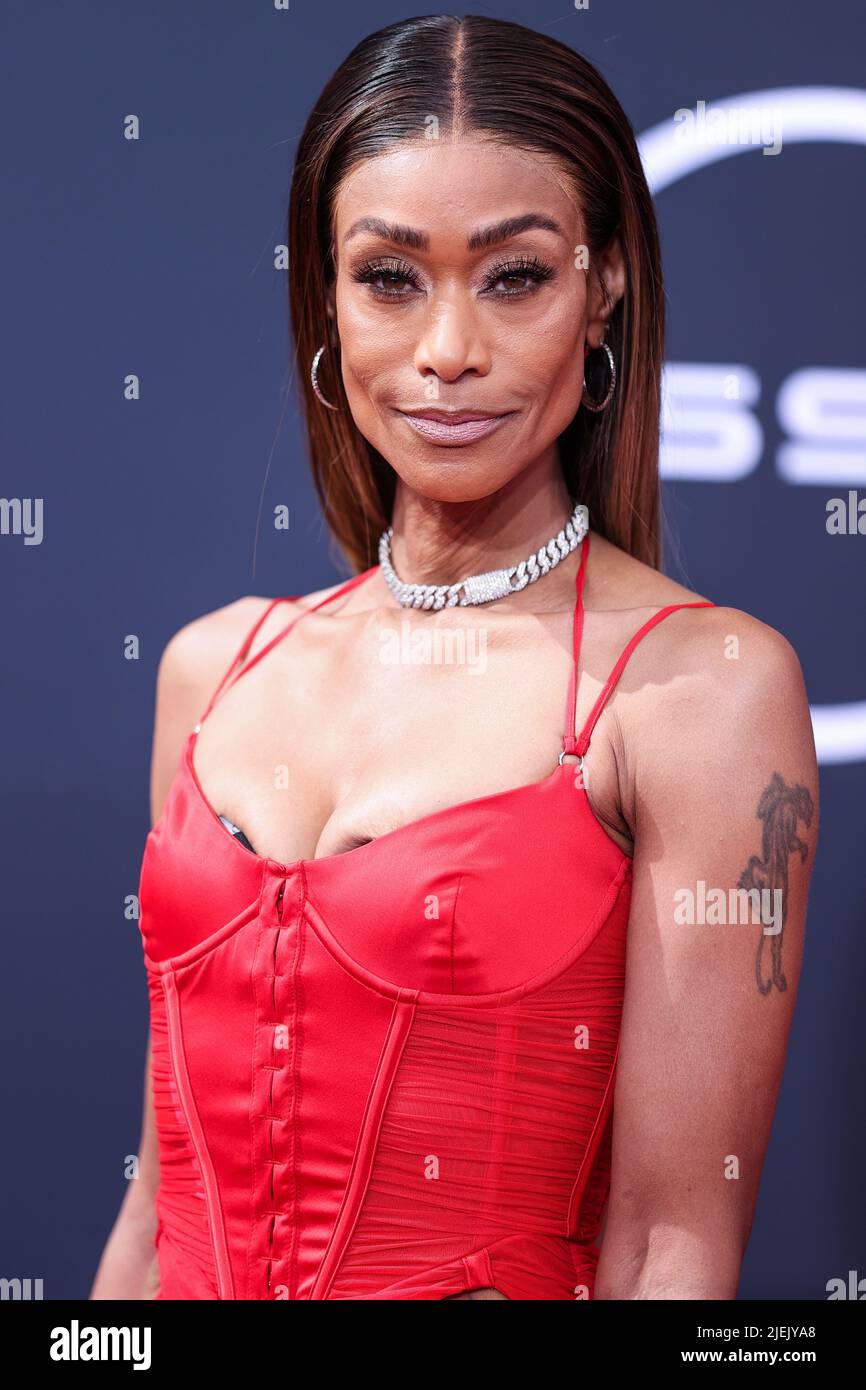 LOS ANGELES, CALIFORNIA, USA JUNE 26 Tami Roman arrives at the BET